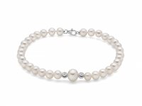 Bracciale Miluna Donna BRACC. PERLE BOULE E FANTASIA in Oro bianco Perla PBR3495